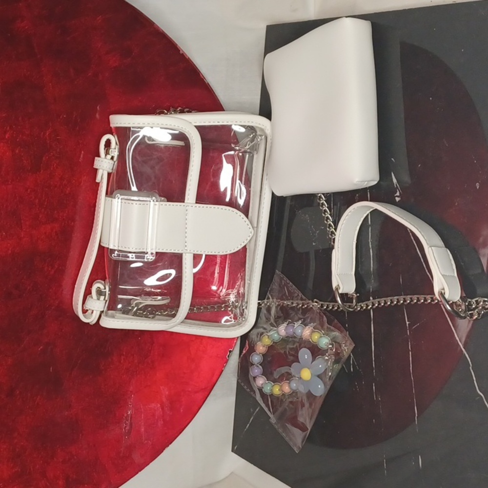 P9- Transparent White Crossbody Bag. NWOT - Picture 4 of 6